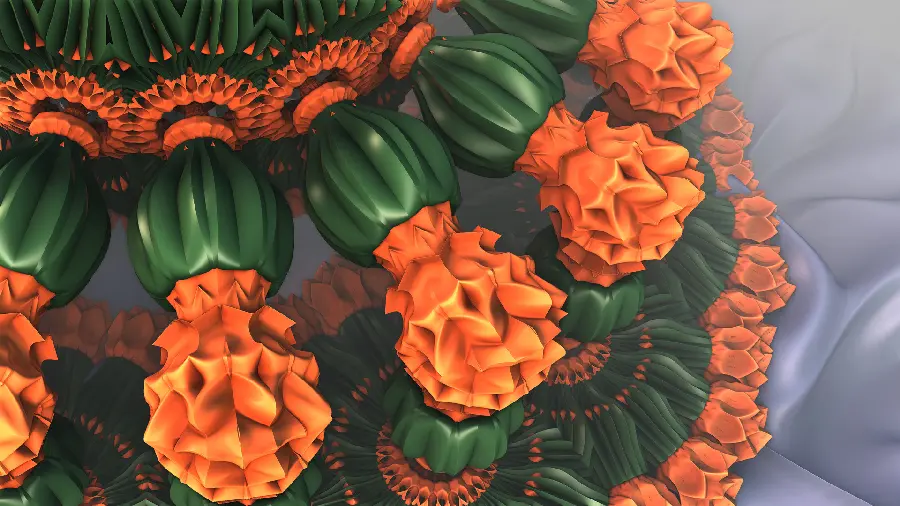 Fantasy background image with orange and green colors for the special