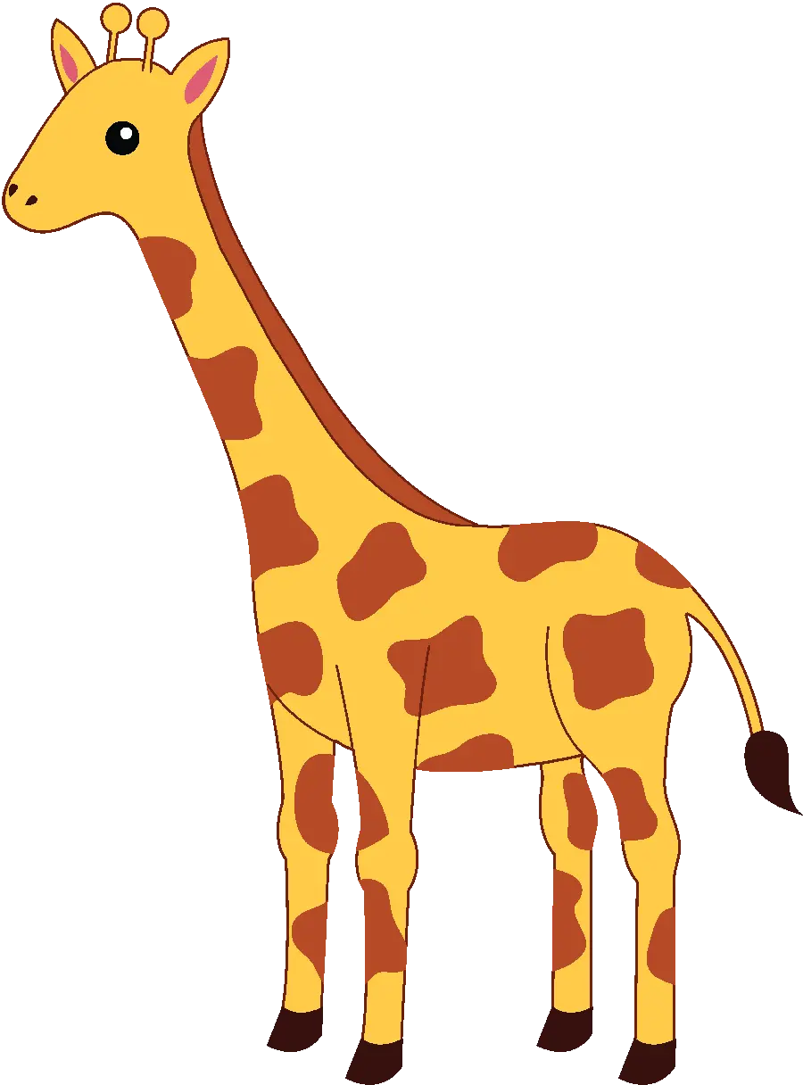 Cute yellow giraffe cartoon image with special quality for pattern in painting