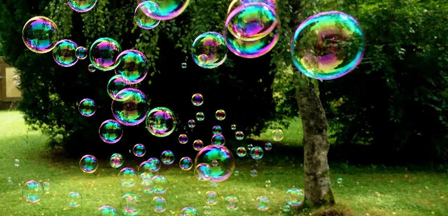 Amazing background of beautiful colorful bubbles 