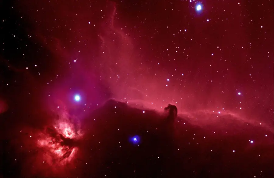Download the magnificent Horsehead Nebula background in visible and infrared wavelengths