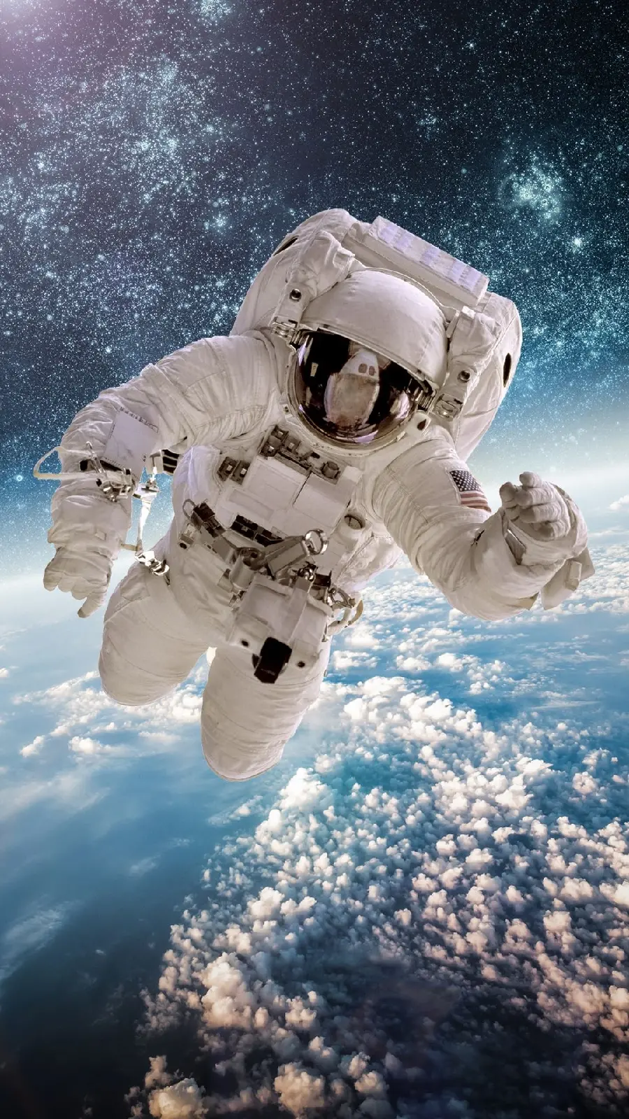 Download new photo of astronaut in magnificent space in high quality for wallpaper 