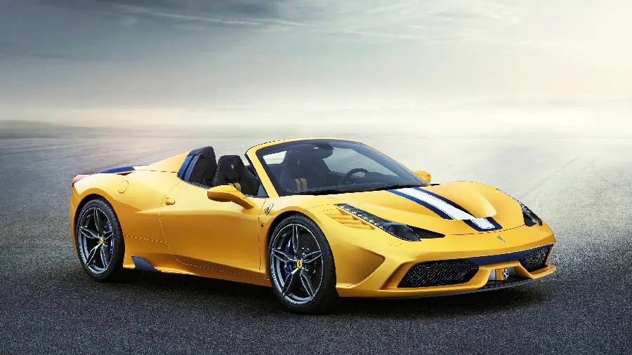 The most downloaded background of a cool yellow car for the computer 