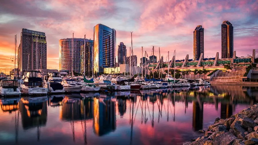 Beautiful and new background image of huge towers in nature by the water