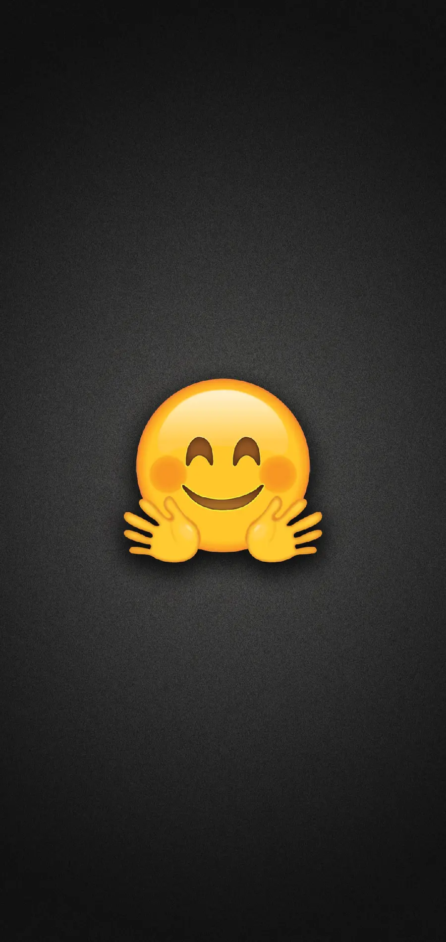 Download stock image of happy and satisfied yellow emoji on a black background