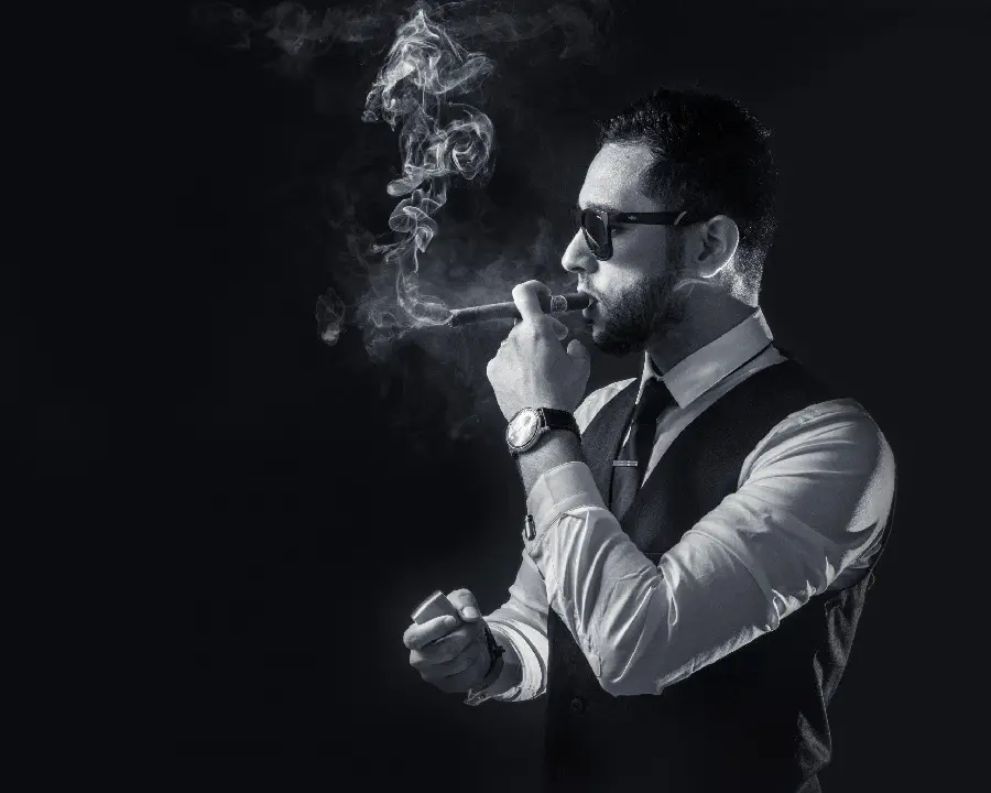 The most mysterious smoking photo for a sad boy story 