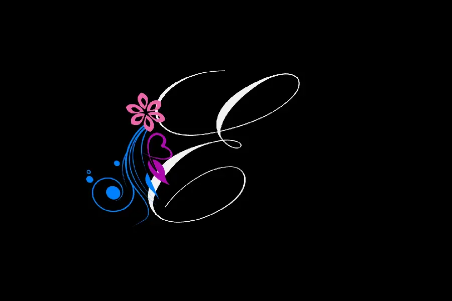 Elegant and spectacular background of the letter E for Samsung 