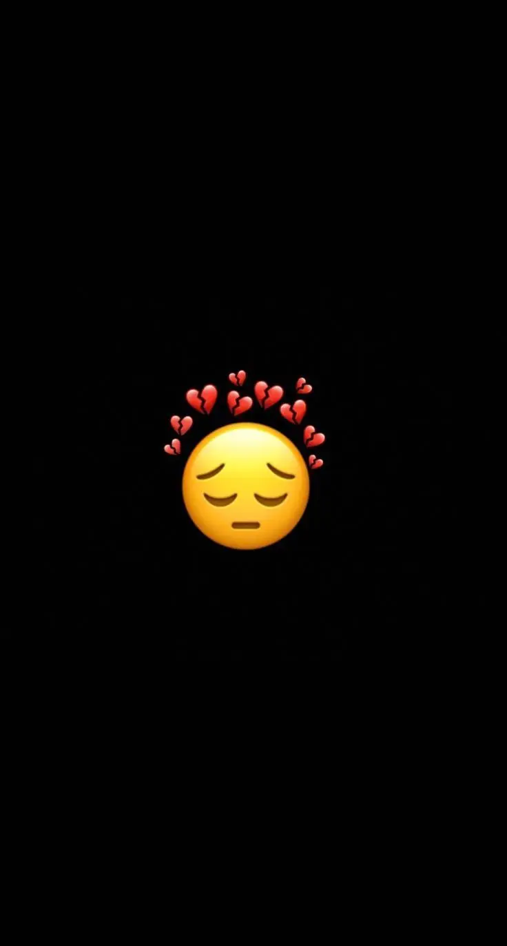 Most Famous Black Background Depressed Emoji