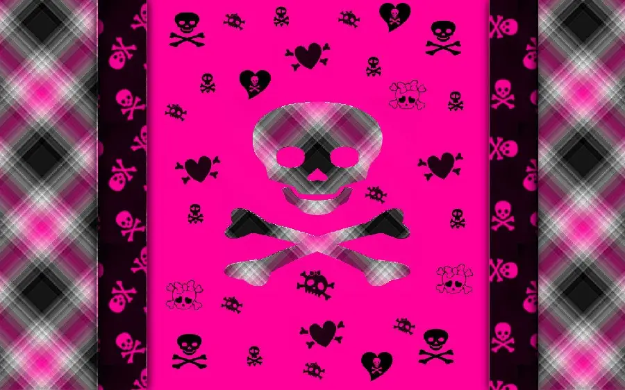 Strange Pink Skull Wallpaper for Desktop