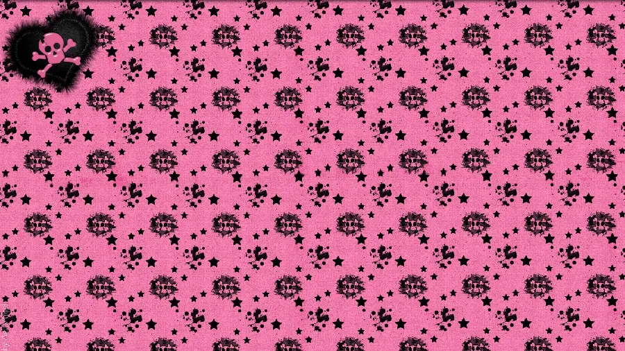 Luxury pink wallpaper with skull design in high quality