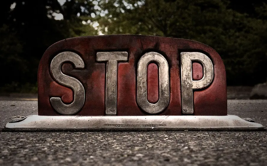 Old Stop Sign with Stop Title for Telegram and WhatsApp Profile