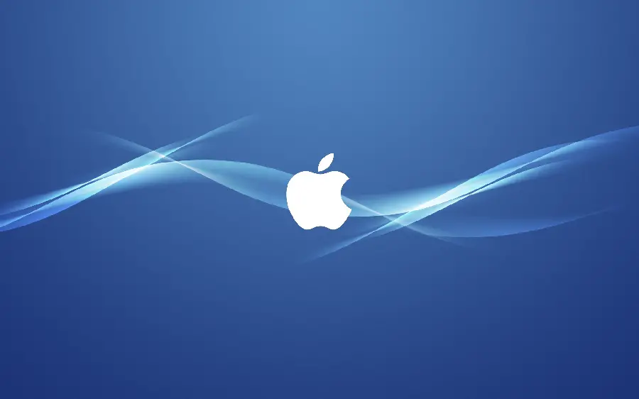 Download Most Popular Blue Wavy Background Image Bitten Apple White Apple with FUII HD Quality