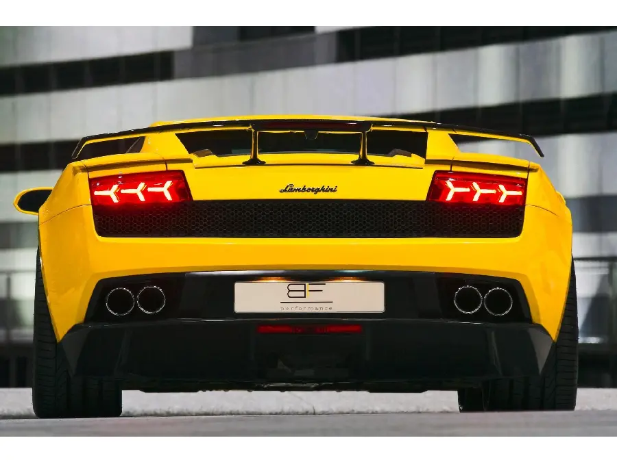 Download the most viewed image of the yellow Lamborghini Gallardo from the back