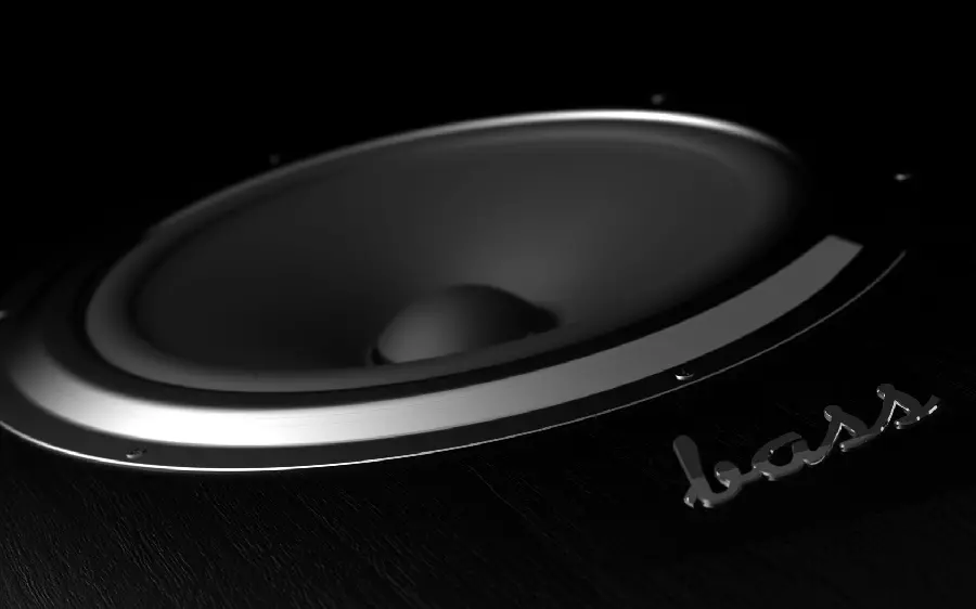 Strange graphic photo of a speaker up close with special quality 