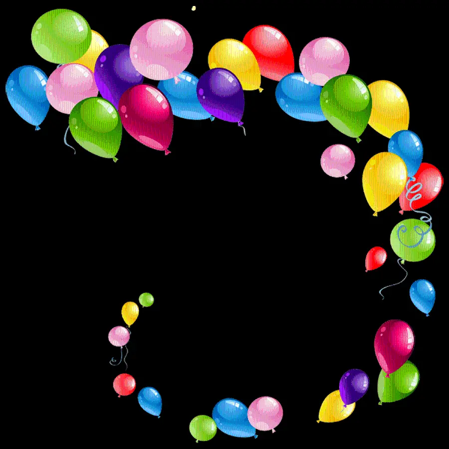 The most beautiful colorful birthday balloon photo with a blank background for editing 2022