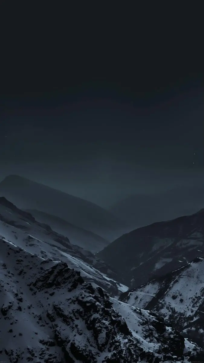 Cool and scary poster of the darkness of the snowy mountain special for iPhone