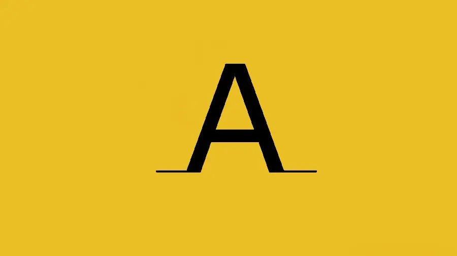 Simple and lovely vector of the English letter A with a beautiful yellow background with excellent quality 