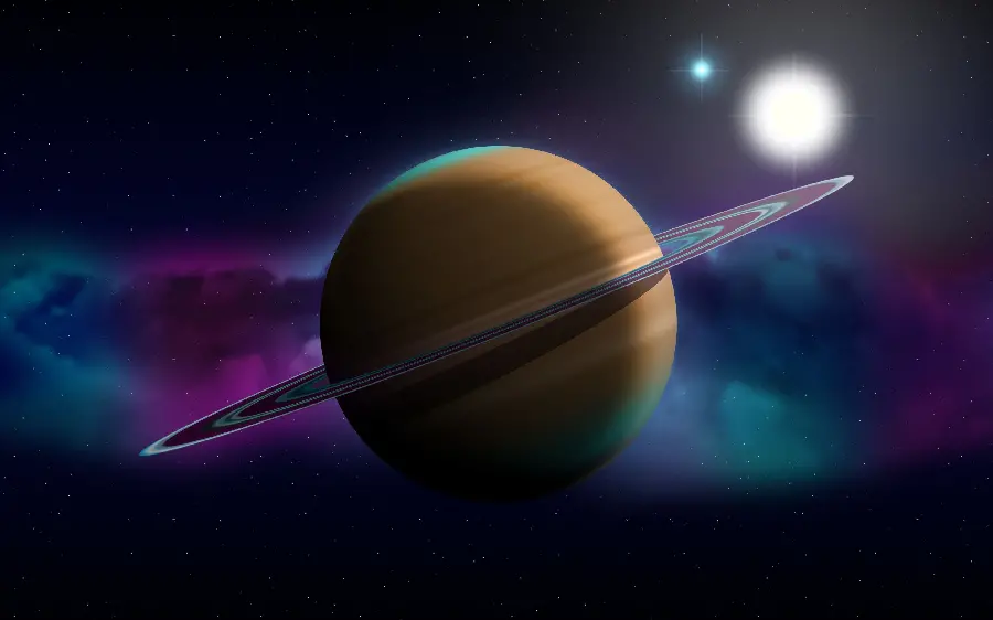 Stunning digital image of Saturn in the presence of the Sun 