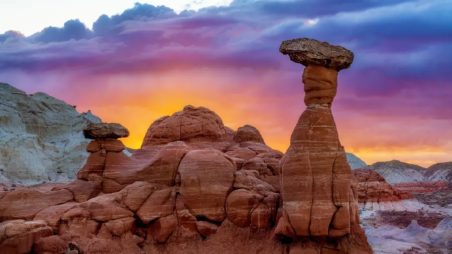The most special wallpaper and background of attractively arranged stones and cloudy sky in HD quality nature