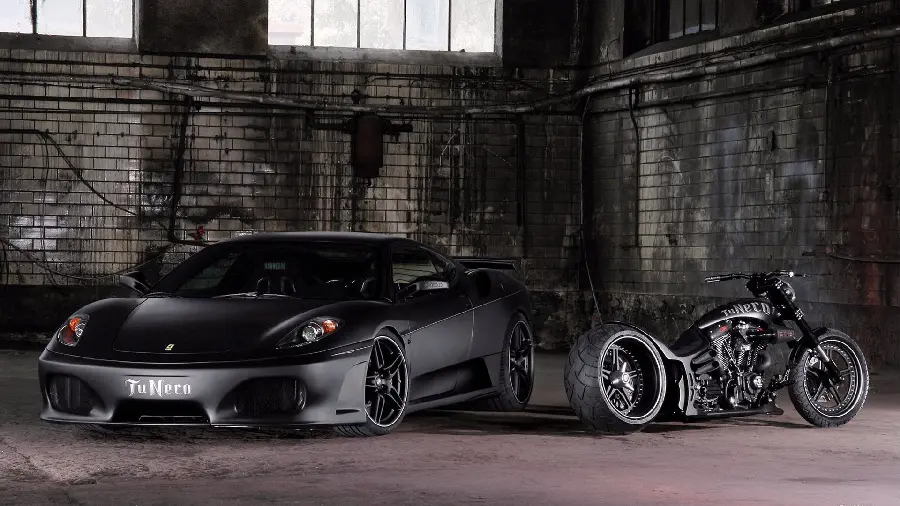 Stylish and Luxurious Profile Photo of Black Ferrari for WhatsApp 