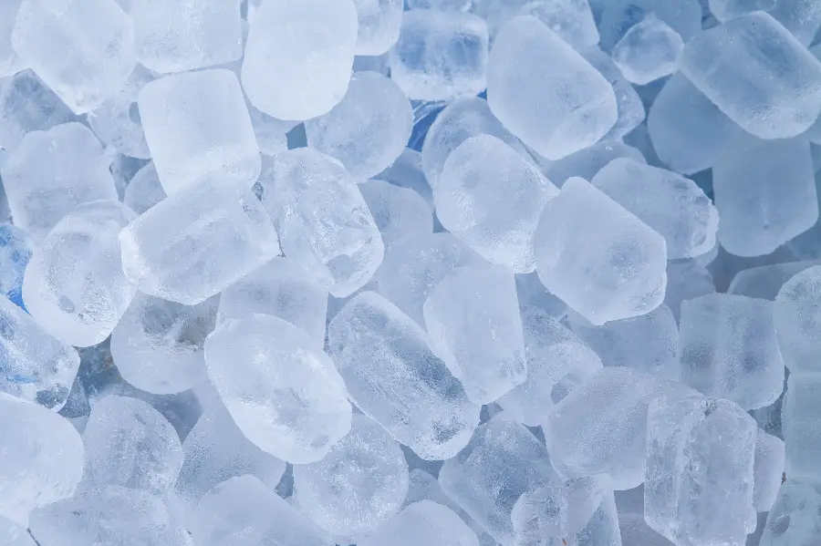 Stock image and texture of cool and cloudy ice cubes in 4k quality