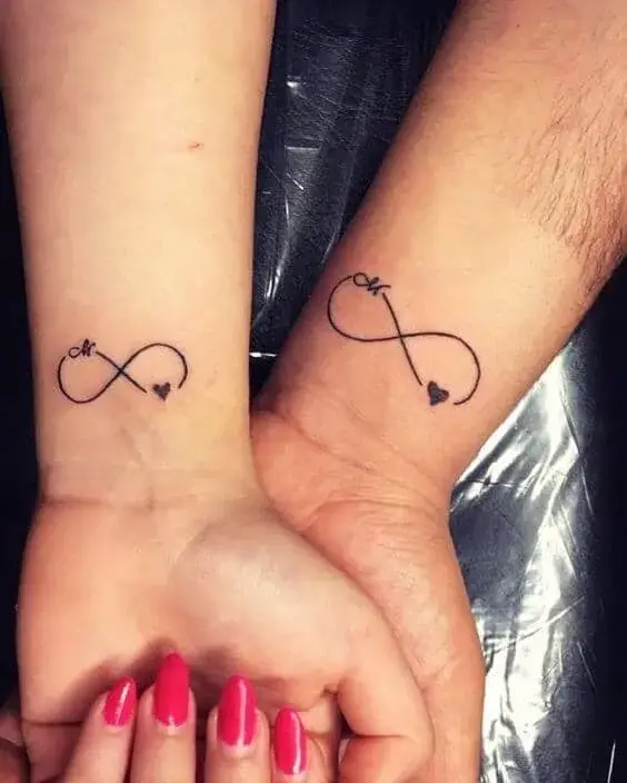 Phone Wallpaper with Beautiful Tattoo Set Design with Infinite Love Symbol 2022 
