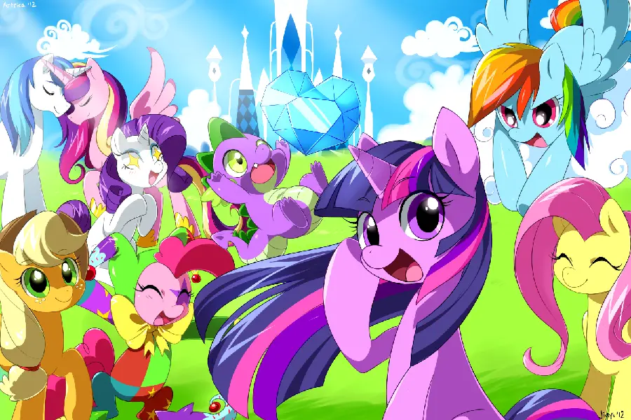 Tablet background with a super beautiful pony anime design