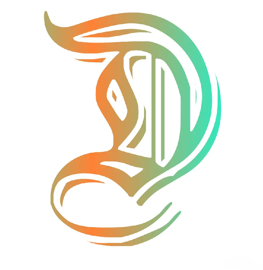 Special logo of the English letter D in Full HD quality 