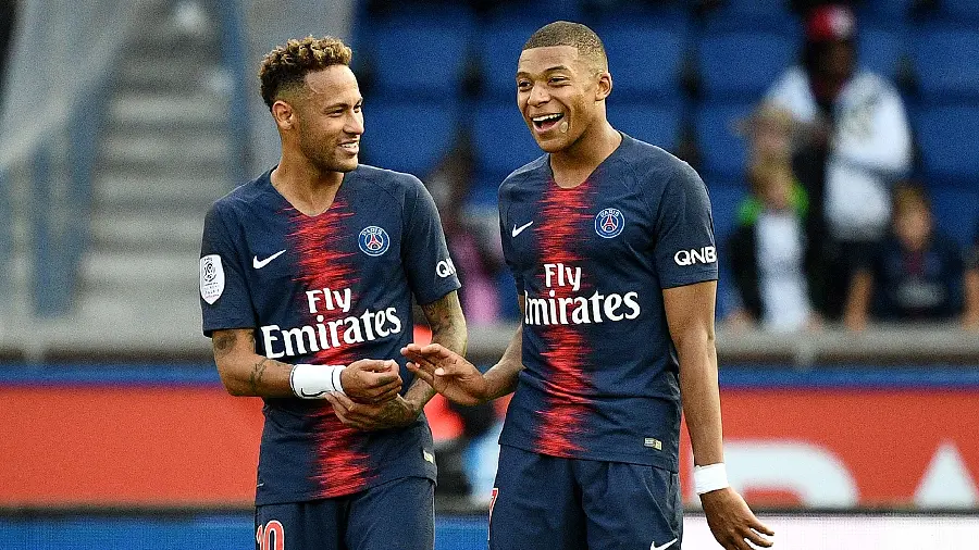Download a unique profile photo of Neymar and Mbappe with a white wristband on Hand