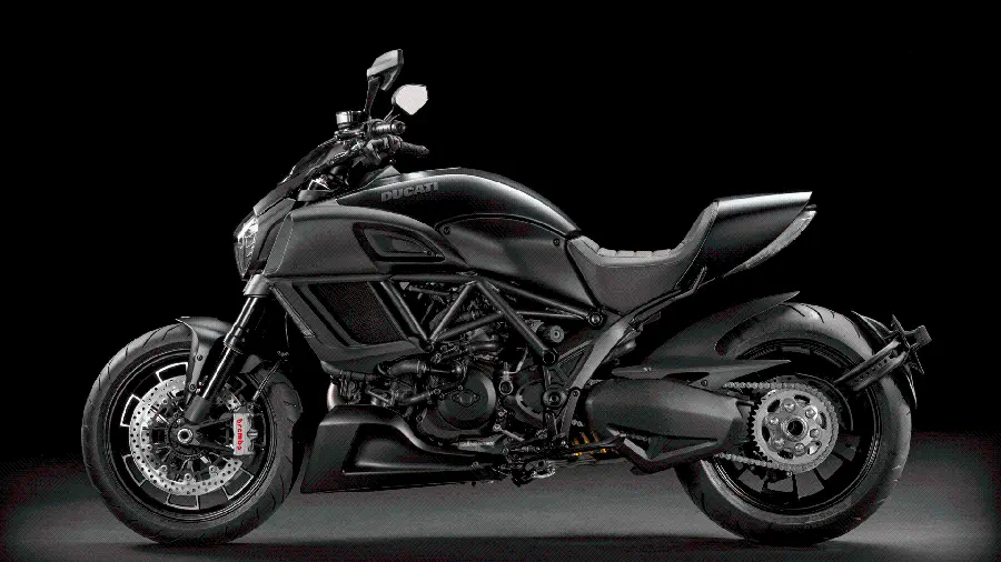 Download amazing reverse image of black motorcycle