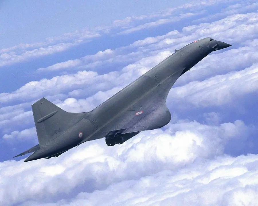 The famous JC military fighter flies over the blue sky 