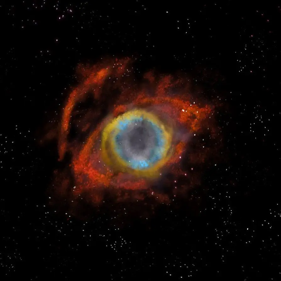 Full HD Bright Wallpaper of the Eye of God Nebula