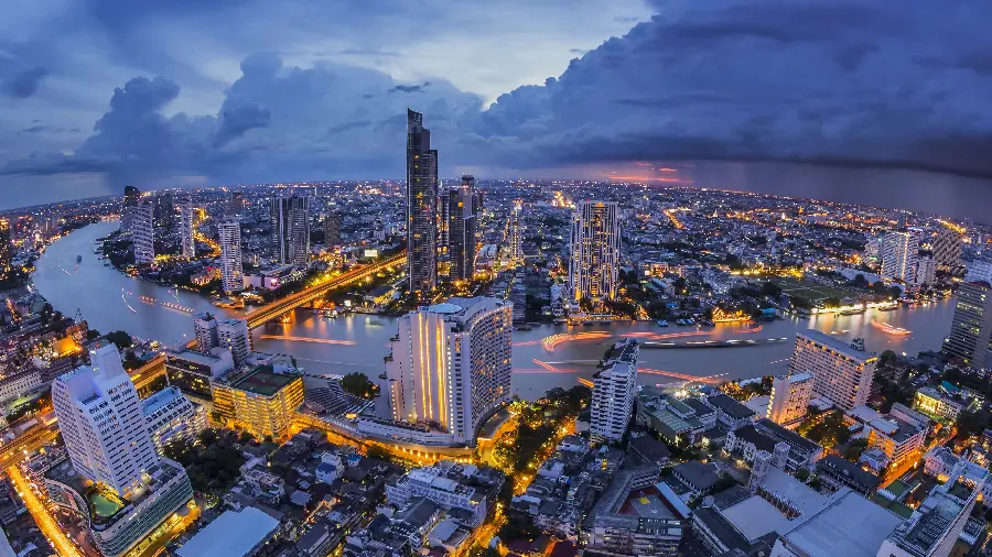 The most beautiful city background photo with a fantastic color theme for laptops 