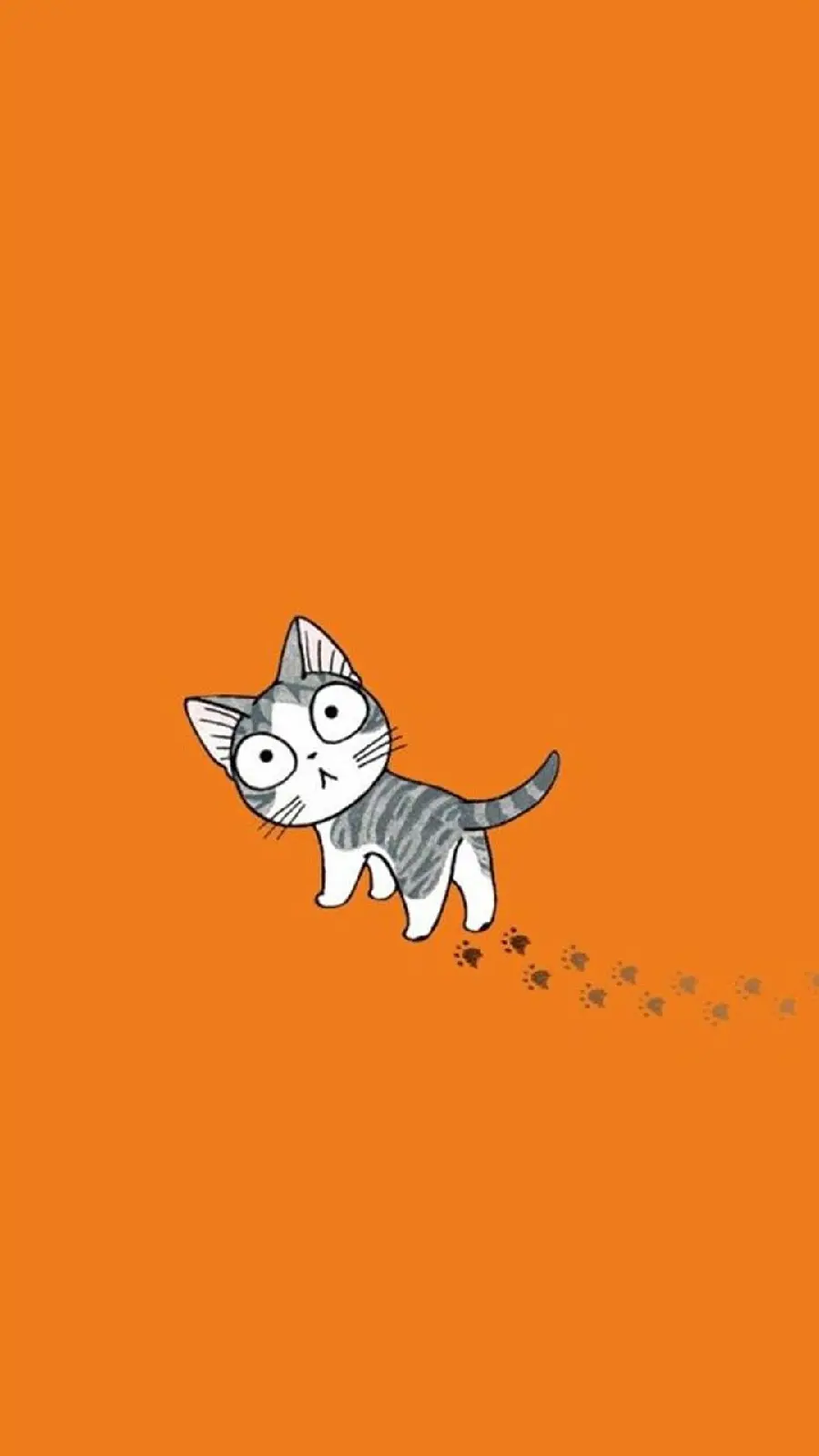 Popular orange wallpaper of a cat on the roofZa for Samsung 