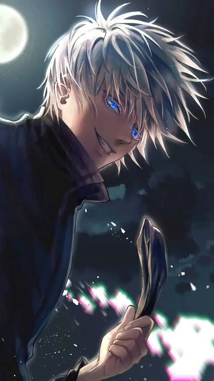 The best Gojo Satoru mobile background with sparkling blue eyes