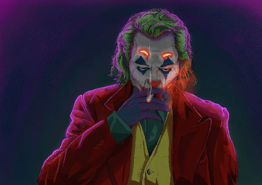 Interesting profile of the Joker smoking for Instagram