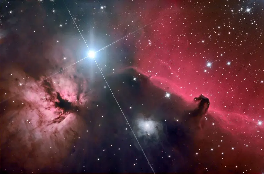 Download the most important background of the visible celestial objects of the Horsehead Nebula
