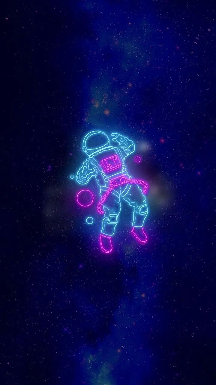 The hottest astronaut background photo with a colorful neon design with the best quality 