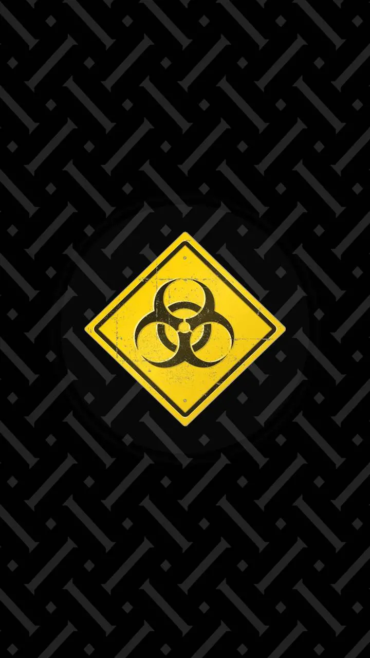 High quality mobile wallpaper with warning design 4k