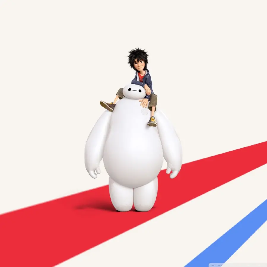 Awesome tablet background of Baymax in the Big Hero animation