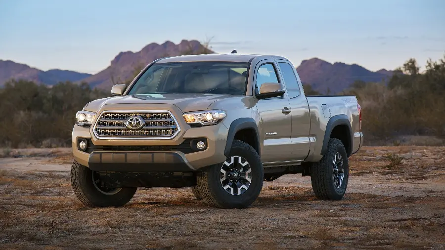 Download a background image with a beautiful design of Toyota Tacoma car lights