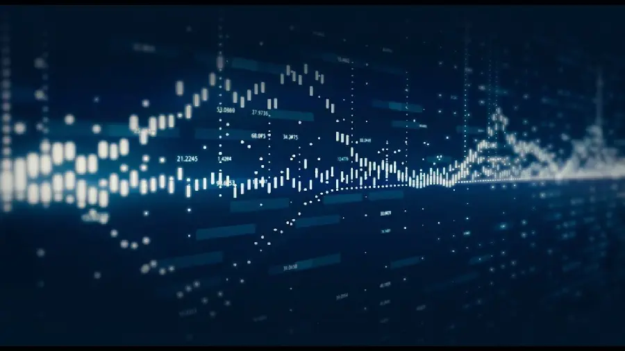 Impressive wallpaper with a blue equalizer design suitable for computers