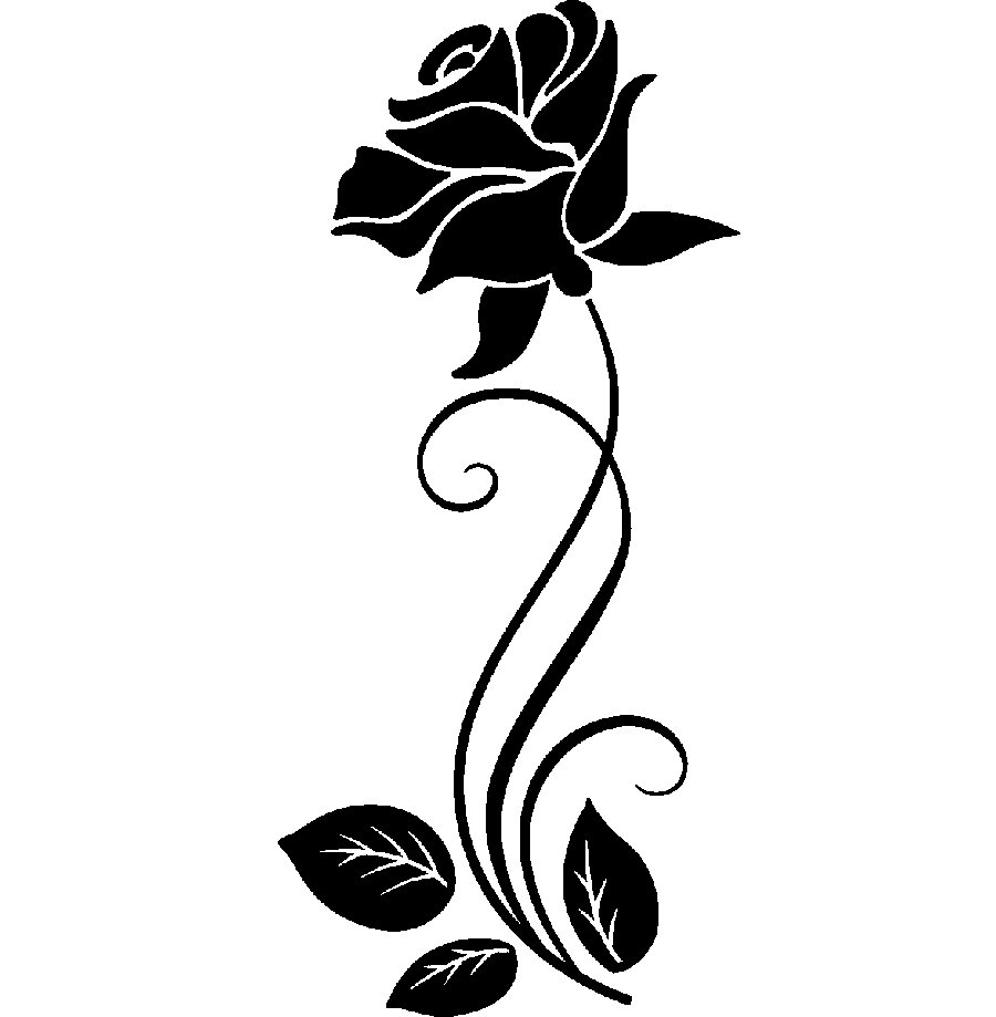 Black flower image without a background for WhatsApp condolence stickers