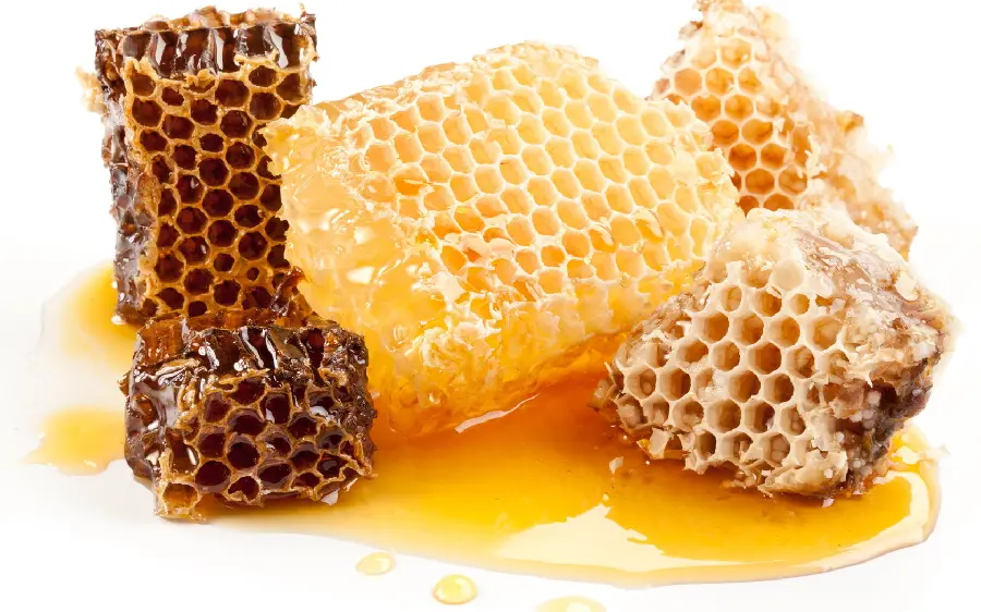 Download an interesting and new photo of beeswax with a diverse color spectrum