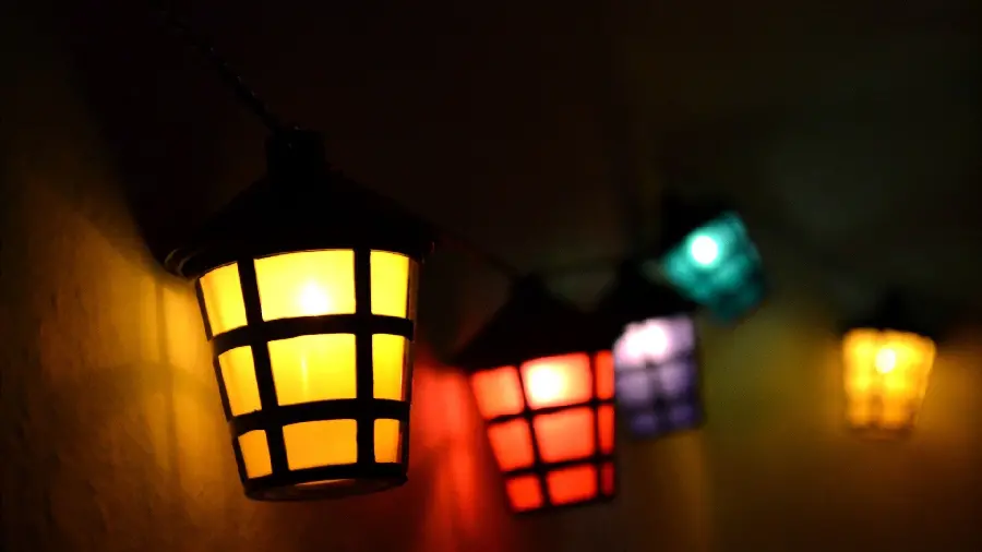 Abstract profile photo of colorful lights at night suitable for laptop wallpaper
