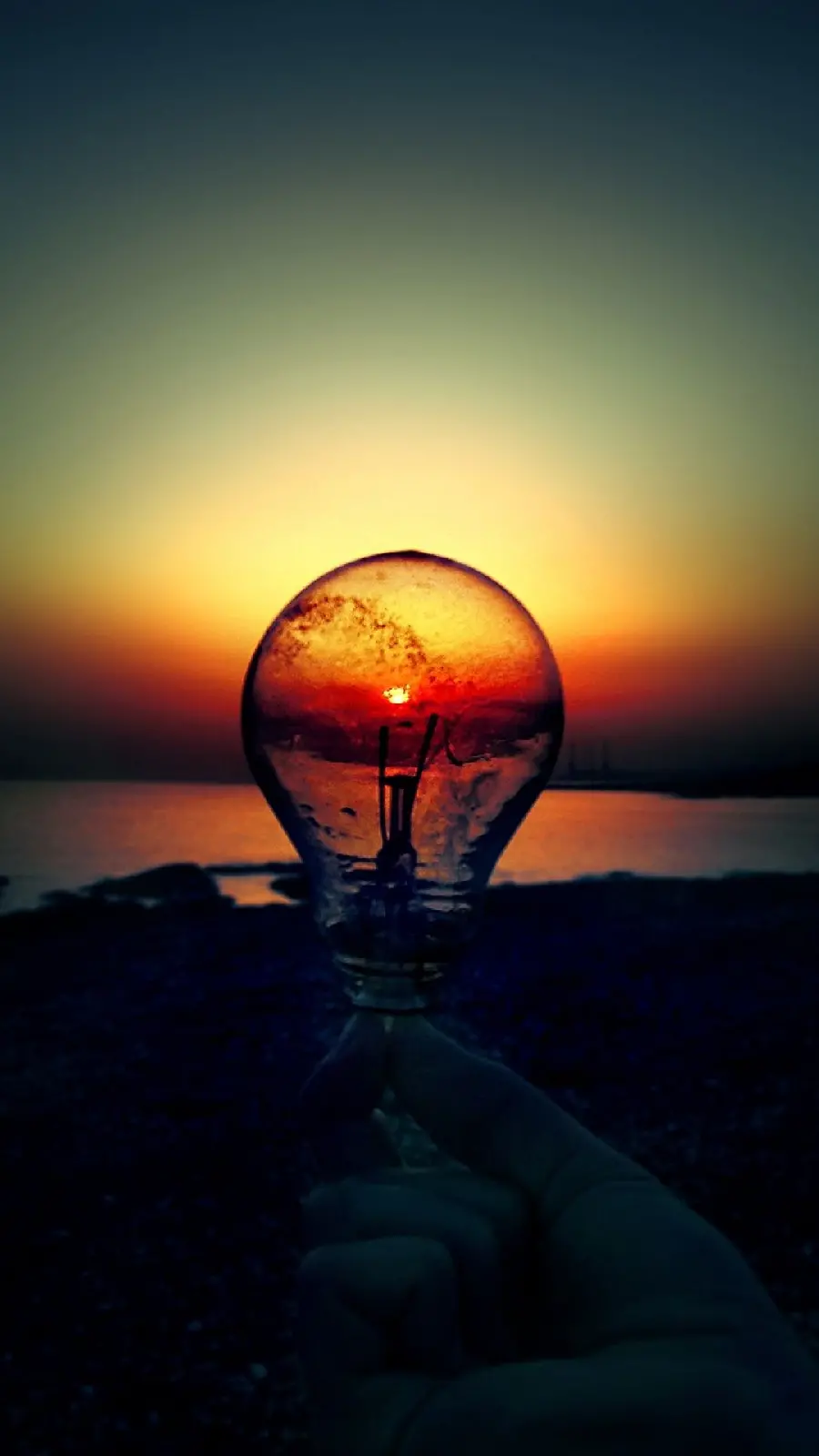 Attractive artistic view of a lamp at sunset in HD quality D
