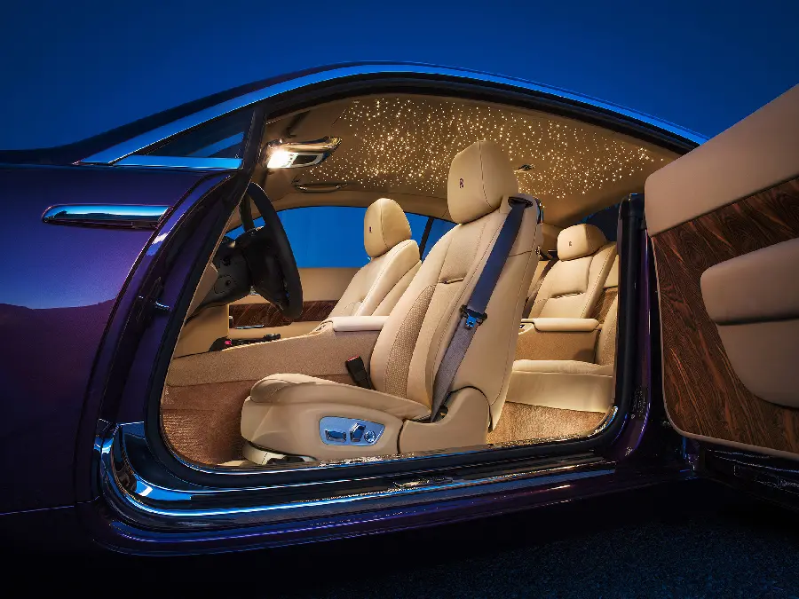 Beautiful Grand Bag from the interior of the Rolls Royce at night