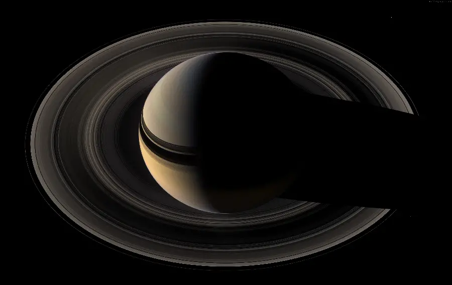 Interesting graphic view of Saturn and its orbit in Full HD quality