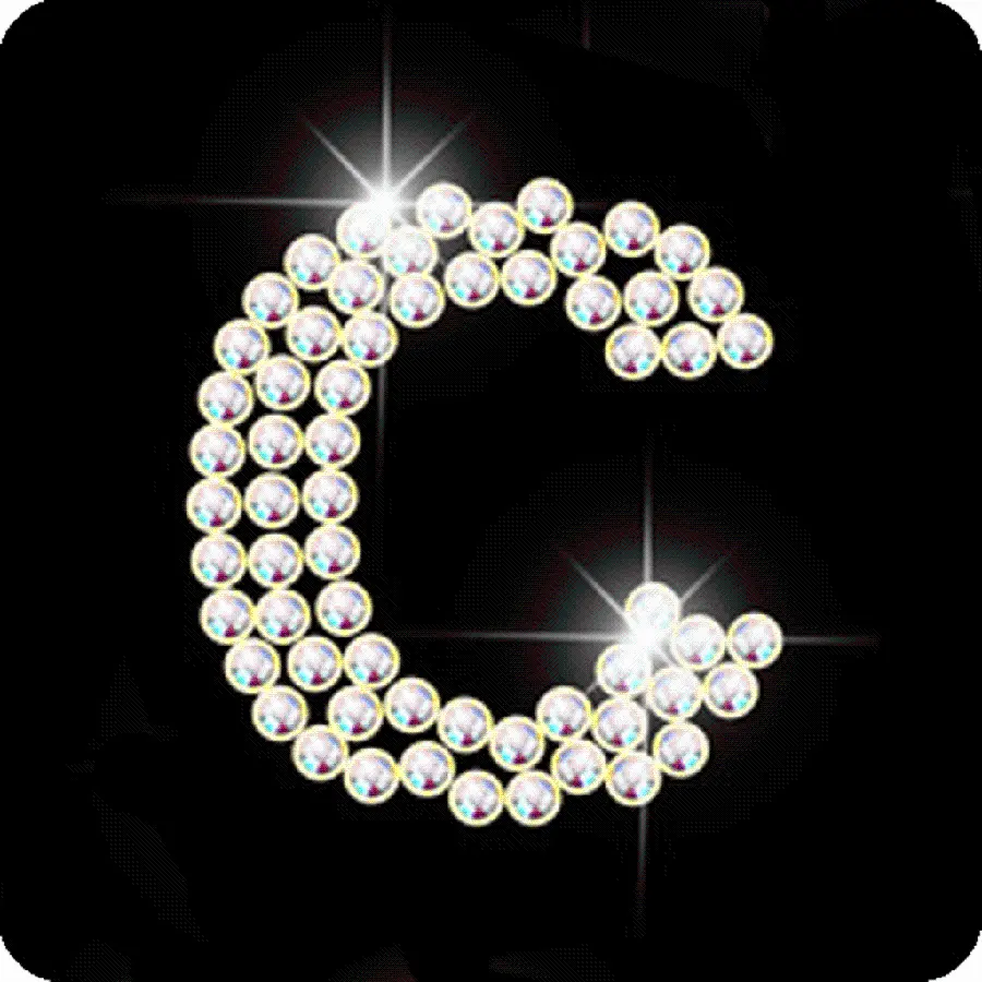 Attractive profile photo of the letter c with a pearl theme and charming