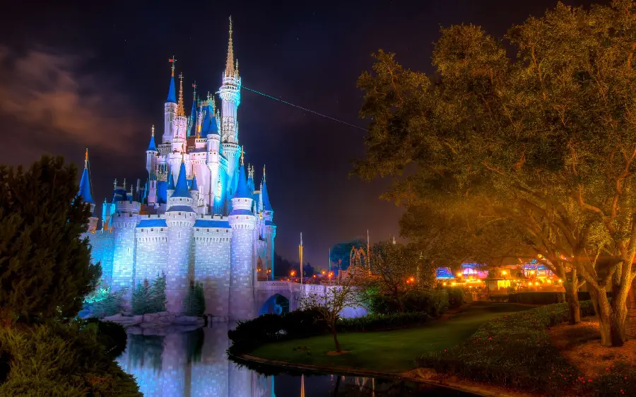 Lovely background of a sparkling Disneyland for a laptop 