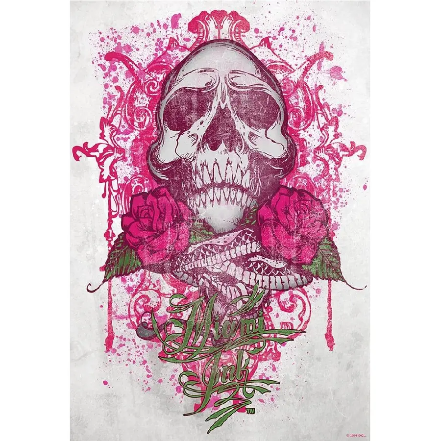 Attractive Phone Background with a Strange Pink Bloody Skull Design